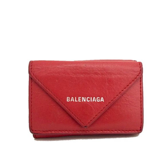 BALENCIAGA Everyday Mini Papier Leather Trifold Wallet /2P0572 - Picture 1 of 8